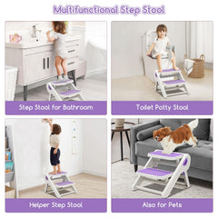MoreFeel foldable stool in kitchen for safe counter reach during meals.