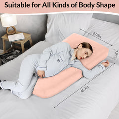 Morelexa pregnancy pillow circular cutout design centers abdomen for targeted support.