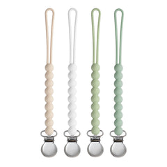 MORIBOX paci clip beige packaging, ideal for gifting at baby showers