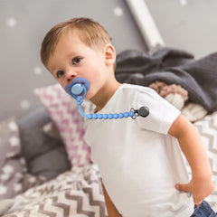 MORIBOX sage pacifier clip coloring demonstrates gentle coordinating accessory