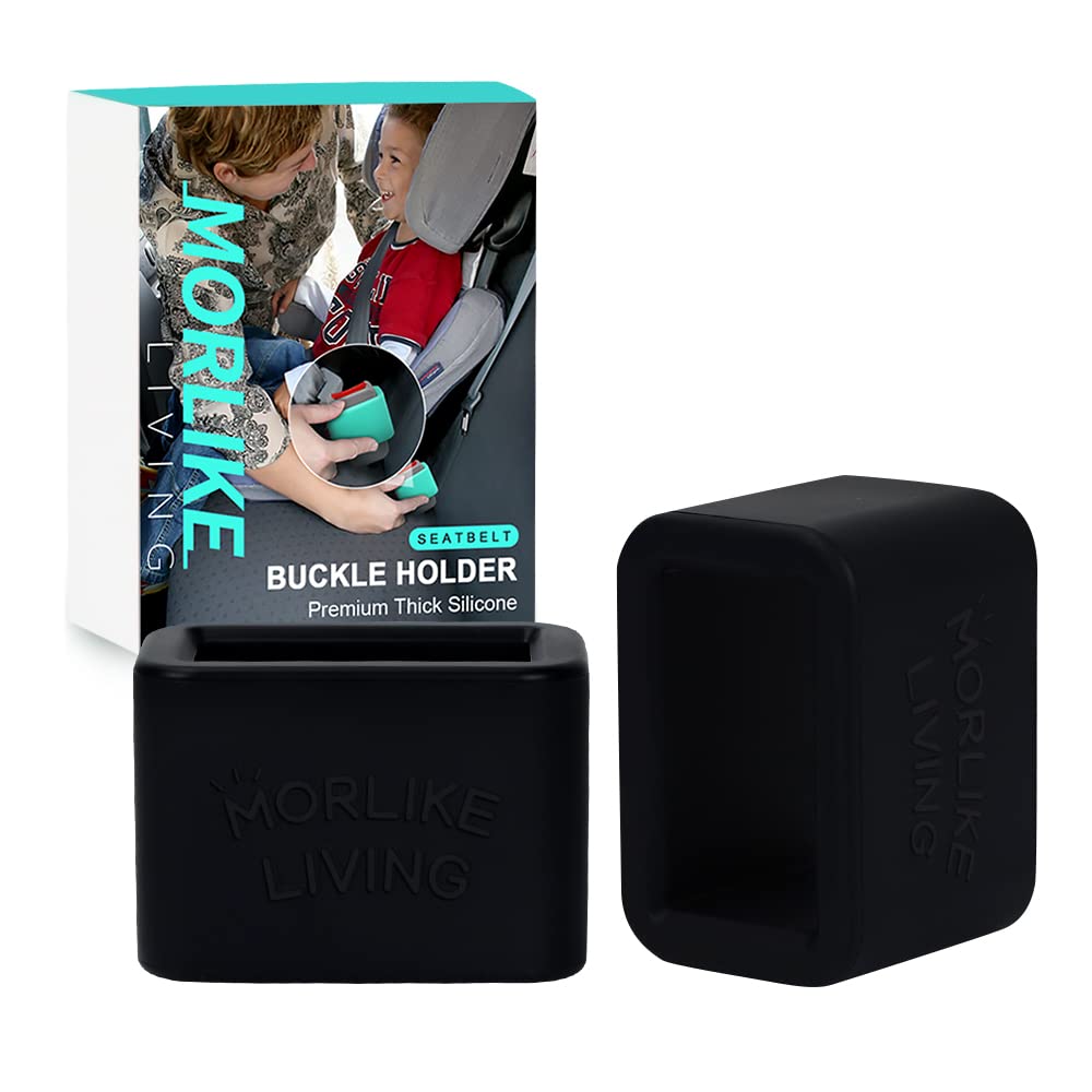 MORLIKE LIVING buckle holder pack of two in black keeps buckles upright and easy to grab.
