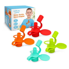 Morlike Living water bottle spout adapter demonstrates a snug bottle-mouth fit for spill-free sipping.