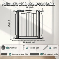 Mornyray baby gate lace design adds elegant style while securing passages.