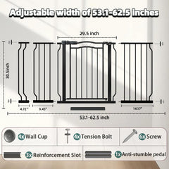 Mornyray gate arch design blends with decor and helps separate pets.
