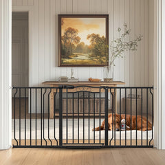 Mornyray lace arch decorative gate showing safe containment for kids and pets