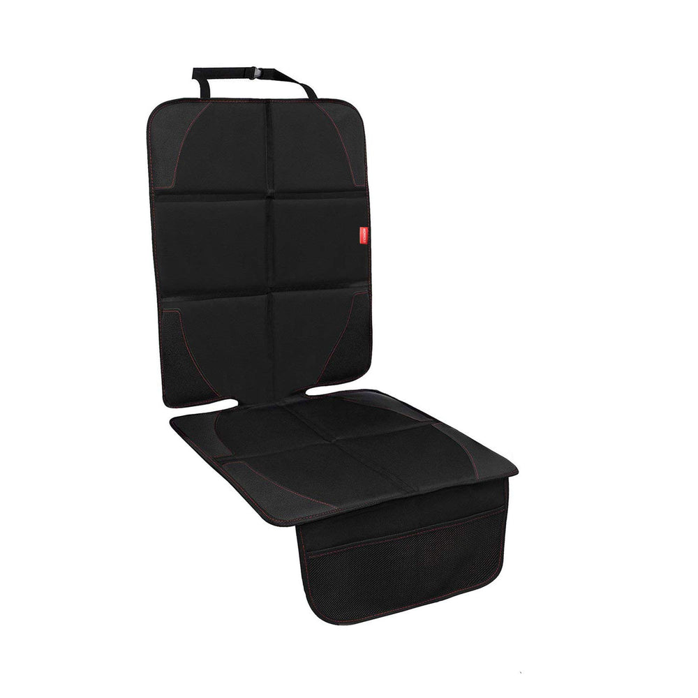 MORROLS car seat protector with thick padding guards upholstery during family trips.