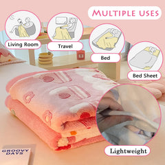 MorroMorn baby blanket double-stitched edges close-up shows durable seams