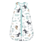 Mosebears sleep sack deer-pattern front view shows warm, cozy baby sleep.