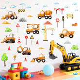 MOSITU car truck wall decals sheet for colorful kids' room decor