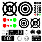 MOSITU play kitchen stove burner stickers add realistic play scenes and color