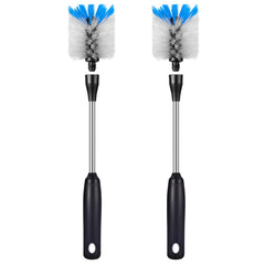 MOSOLAN bottle brush long handle delivers firm grip for hard-to-reach spots.