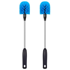 MOSOLAN bottle brush long-handle for easy reach in tall bottles.