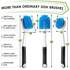 MOSOLAN water bottle brush reaches narrow bottles for thorough cleaning.