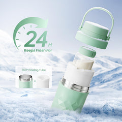 Mosthink 360-degree cooling-tube—pre-chilled for 24-hour freshness without ice.