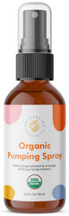 Motherkind Organics Pumping Spray bottle for comfortable pumping sessions.