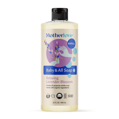 Motherlove Baby & All Soap foaming pump for gentle baby cleansing