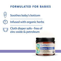 Applying Motherlove Diaper Balm to baby's bottom for soothing care