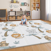 Motherly Haven Safari Play Mat folded compactly for storage and travel.