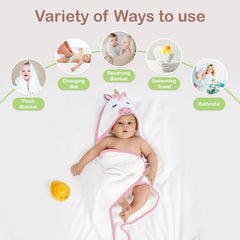 Mother's Choice Organic Baby Hooded Towel cotton-soft texture for gentle skin after baths