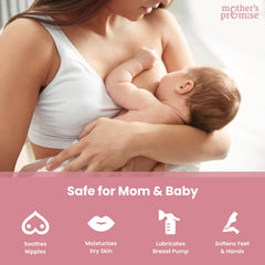 Mother's Promise plant-based ingredients bottle photo highlights clean, hypoallergenic formula