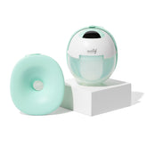 Motif Medical Aura Glow wearable pump in a bra for hands-free pumping on the go.
