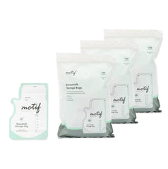 Motif Medical breastmilk bags flat-pack design saves freezer space for moms