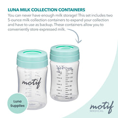Motif Medical lid and nipple cap close-up with spill-prevention design.