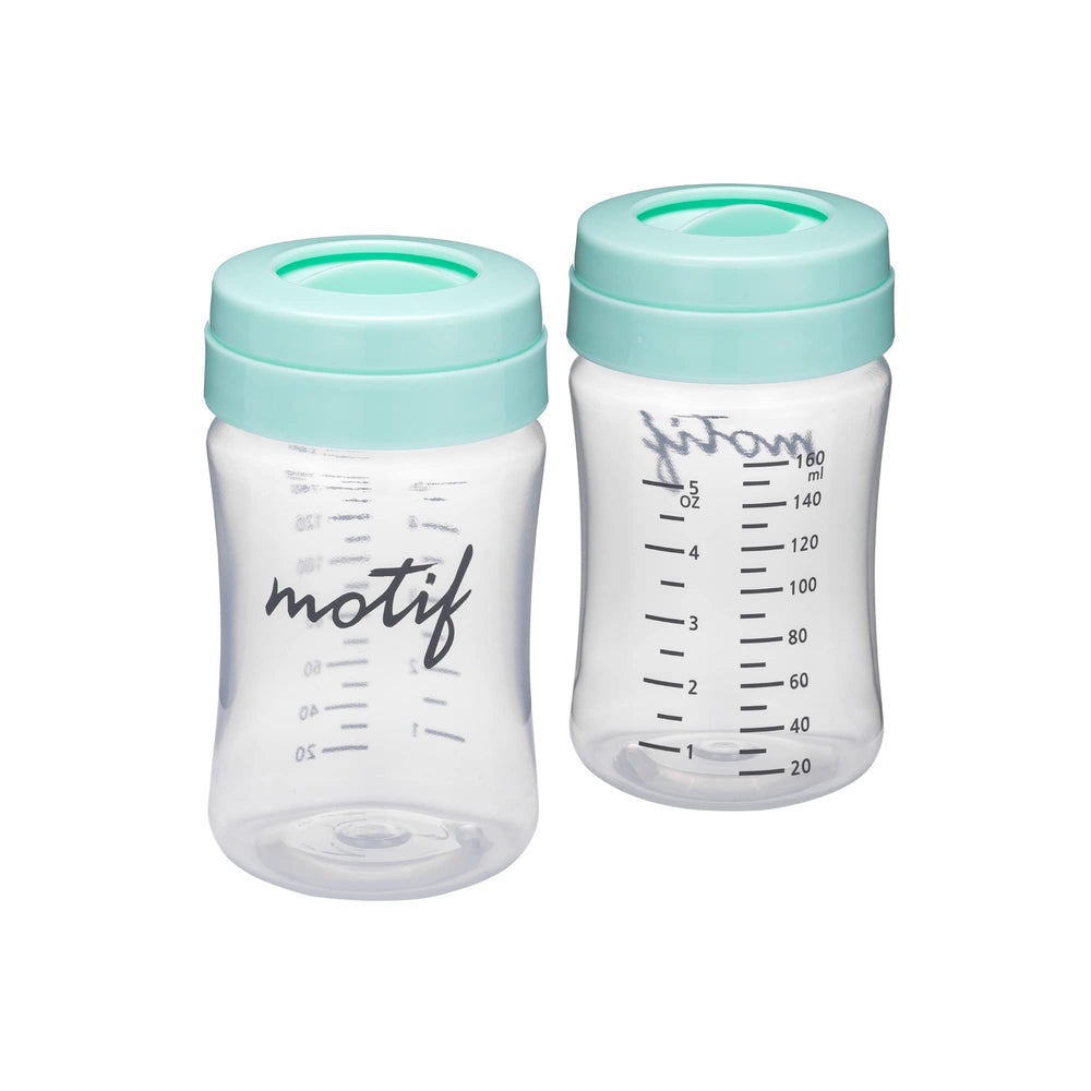Motif Medical Luna bottle 160ml set with secure lid for safe daily milk storage.