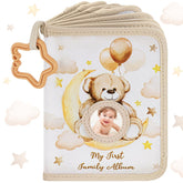 Motiskyy bear photo album cover with safety mirror for curious babies