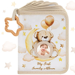 Motiskyy bear photo album cover with safety mirror for curious babies