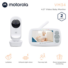 Motorola Nursery 4.3-inch screen provides crystal-clear baby monitoring