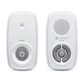 Motorola Nursery AM21 parent unit on for easy room-to-room listening.