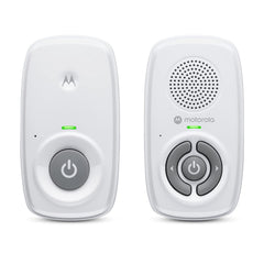 Motorola Nursery AM21 parent unit on for easy room-to-room listening.