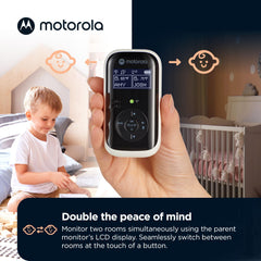Motorola Nursery no WiFi audio monitor operates offline without internet.