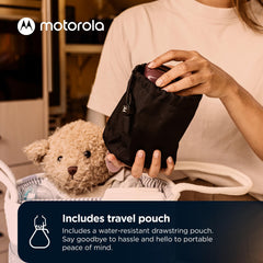 Motorola Nursery PIP12 USB-C charging cords for easy recharging on trips