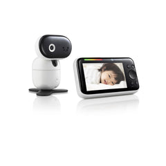 Motorola Nursery PTZ pan-tilt-zoom for precise monitoring angles.