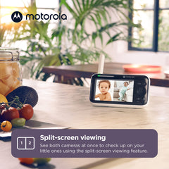 Motorola Nursery remote pan tilt zoom helps track baby across the room