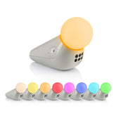 Motorola Nursery S1 nightlight front view shows a soft multicolour glow for peaceful bedtimes.