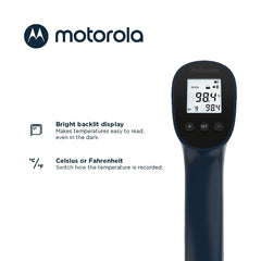 Motorola Nursery TE-94 no-touch design supports hygienic, non invasive checks.