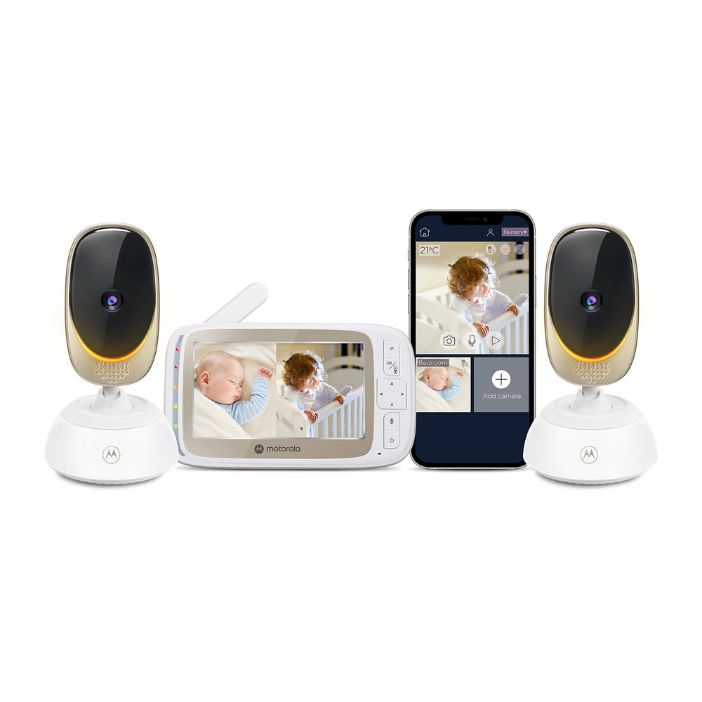 Motorola Nursery VM85-2 with two cameras provides broader monitoring for parents