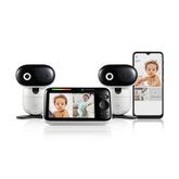 Motorola Nursery WiFi Video Monitor with two cameras provides a clear view on the 5 inch screen
