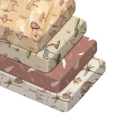 Moukeren tropical animals crib sheet pattern 1 shows high-contrast black and white design for newborns.