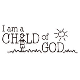 MOVANKRO I am a Child of GOD wall decal in matte finish for nursery decor