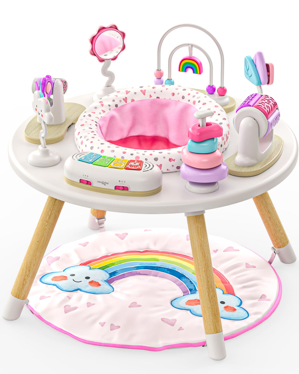 Move2Play 4-in-1 Rainbow center with engaging tummy time seat for babies