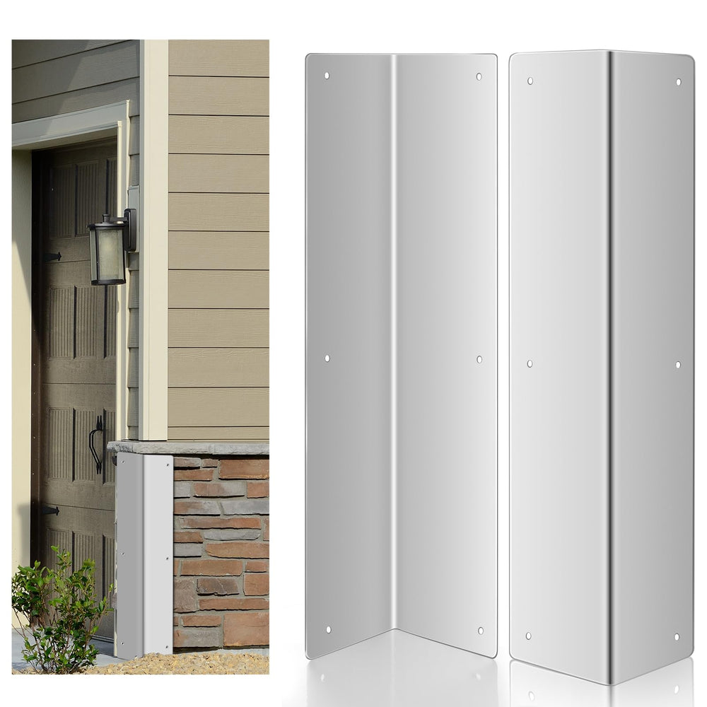 Moxweyeni stainless steel corner guards package ready for tough outdoor vinyl siding protection.