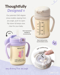 MOYUUM 360-degree straw enables sipping from any angle for versatility.