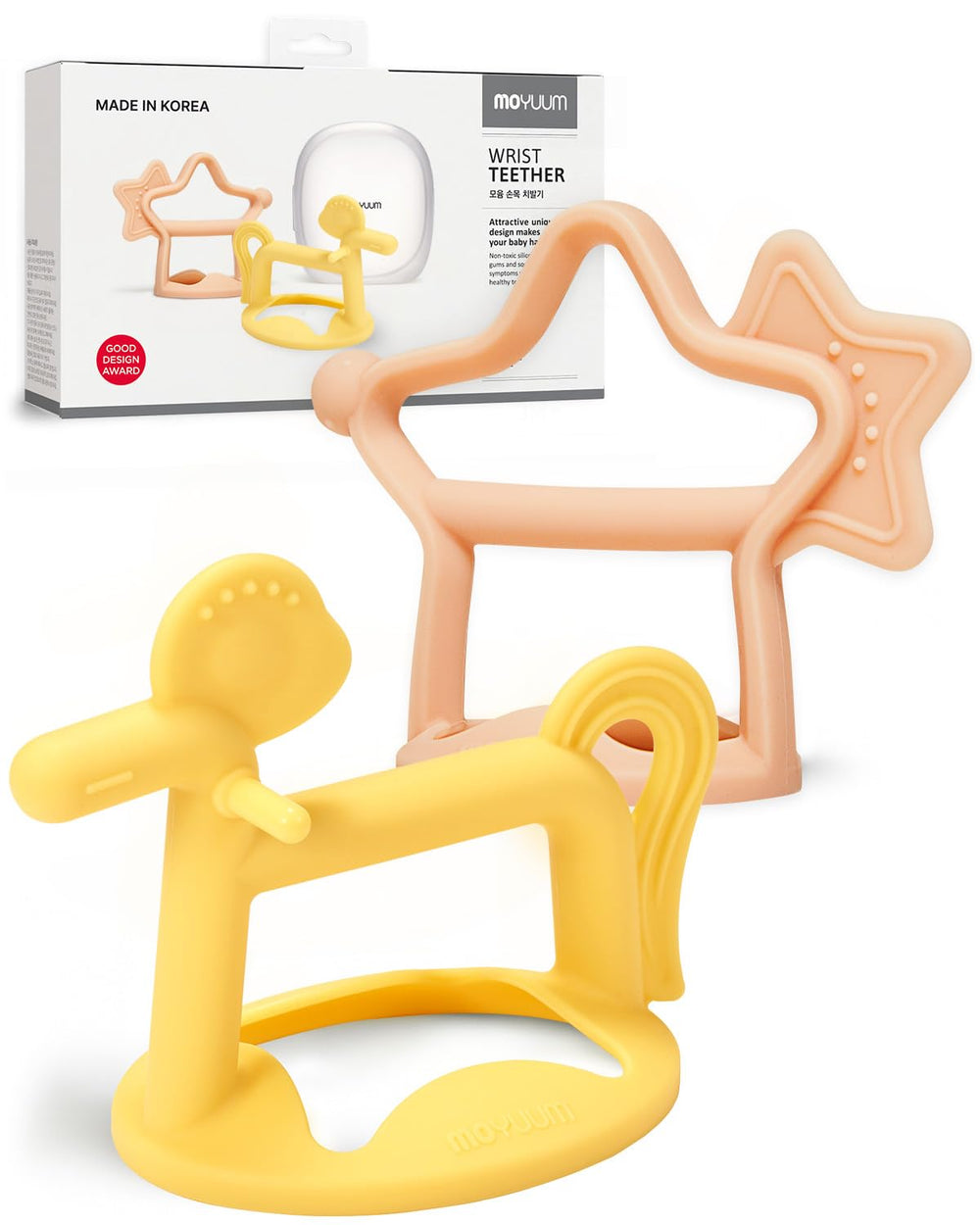 MOYUUM wrist teether gift-pack case keeps teether handy during outings