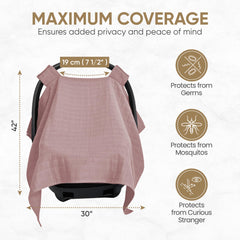 MOZAH car-seat compatibility image shows universal fit for most seats