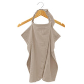 MOZAH nursing cover arch neckline demonstrates stable support for comfortable breastfeeding