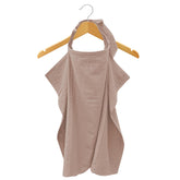 Mozah Organic Cotton Muslin Nursing Cover front view showing breathable fabric for comfortable breastfeeding.